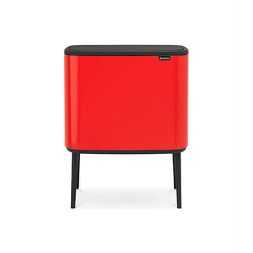 Bote de basura cubo acero rojo 36 L Brabantia